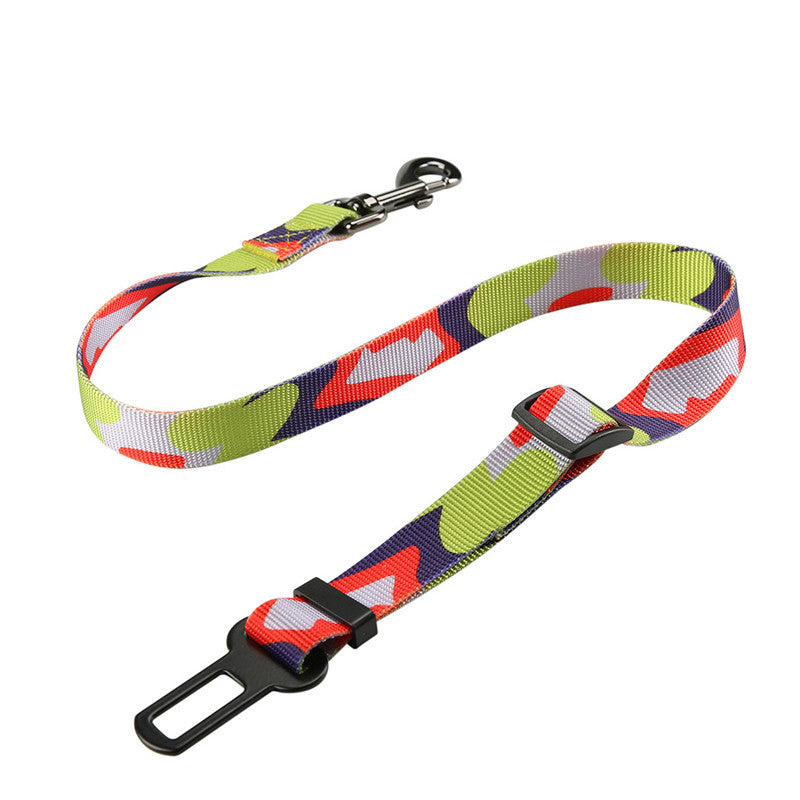 Multicolor pet seat belt strap