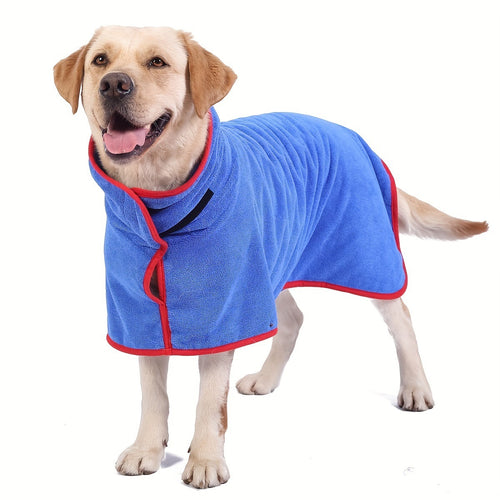 Dog Bathrobe - Ultra Absorbent with Velcro Collar