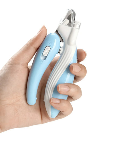 Cat nail clippers with LED guide for safer snips