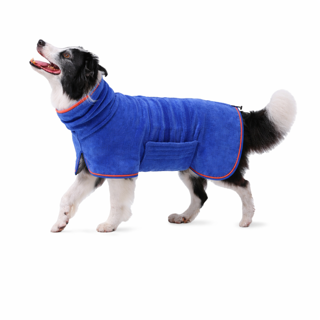 Dog Bathrobe - Ultra Absorbent with Slip-on Collar