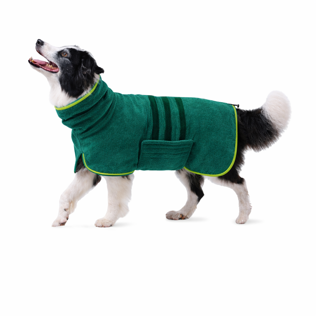 Dog Bathrobe - Ultra Absorbent with Slip-on Collar