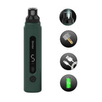 Rechargable dust free pet nail grinder with bright LED light, diamond grinder wheel, long life battery up to 7 hours, and Type-C charging point.